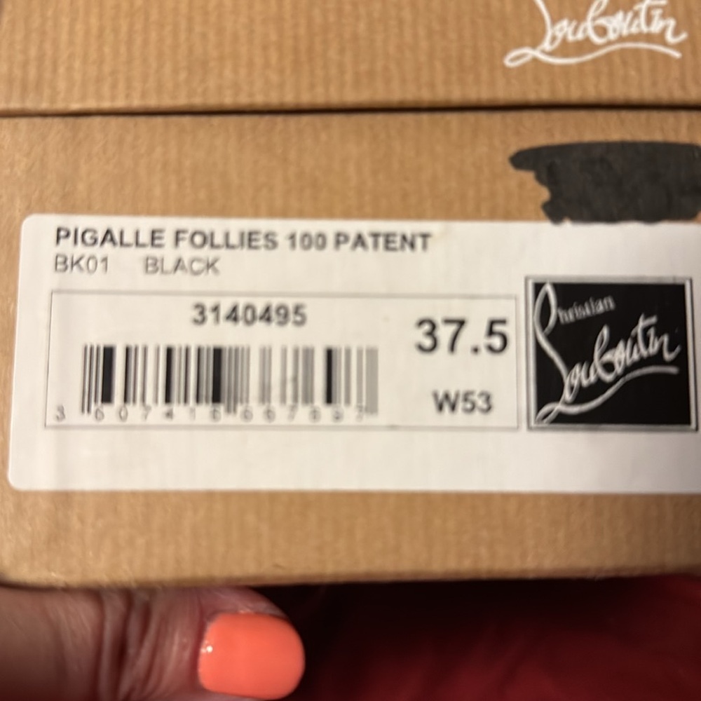 Christian Louboutin Pigalle Follies Black Patent Leather Heels - Picture 6 of 10
